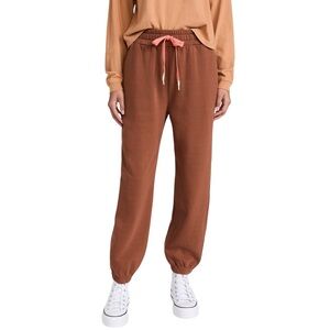 MOTHER The Knock Out Ankle Jogger Sweatpants in Mocha Bisque